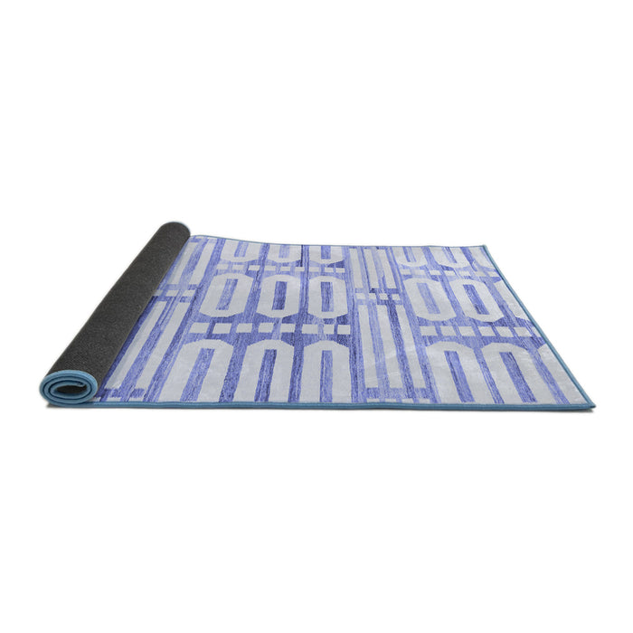 Sideview of Solid Blue Modern Rug, abs1932blu