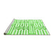 Sideview of Machine Washable Solid Green Modern Area Rugs, wshabs1932grn