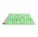 Sideview of Machine Washable Solid Emerald Green Modern Area Rugs, wshabs1932emgrn