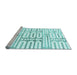 Sideview of Machine Washable Solid Light Blue Modern Rug, wshabs1932lblu