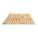 Sideview of Machine Washable Solid Orange Modern Area Rugs, wshabs1932org