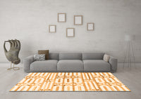 Machine Washable Solid Orange Modern Rug, wshabs1932org