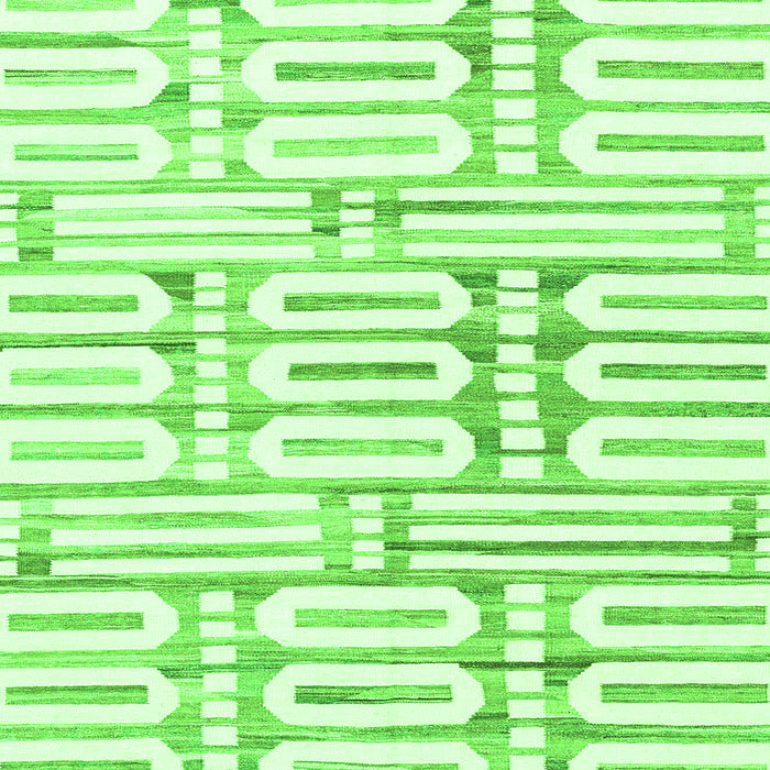 Square Machine Washable Solid Green Modern Area Rugs, wshabs1932grn