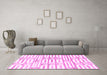 Machine Washable Solid Pink Modern Rug in a Living Room, wshabs1932pnk