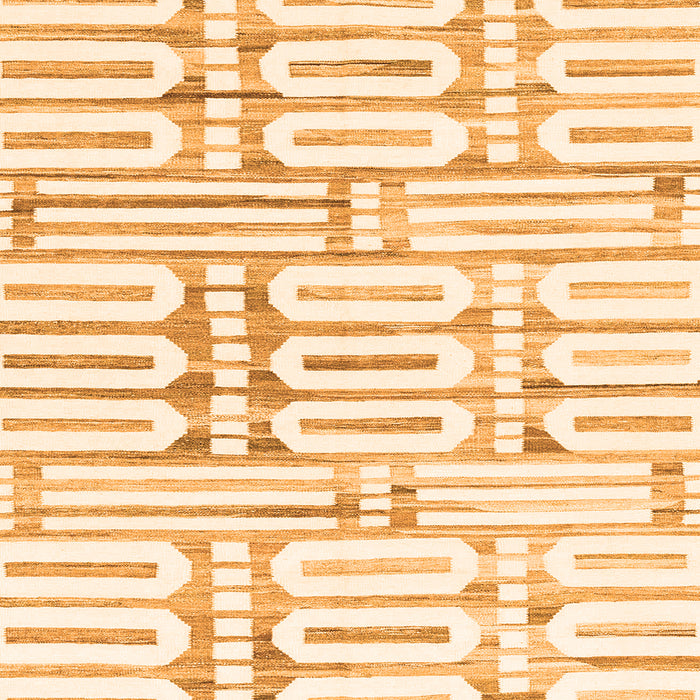 Square Solid Orange Modern Rug, abs1932org