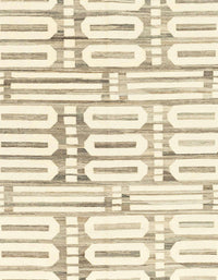 Machine Washable Abstract Brown Green Rug, wshabs1932