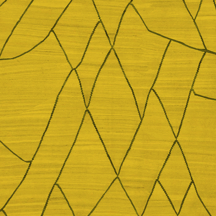 Machine Washable Solid Yellow Modern Rug, wshabs1933yw