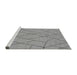 Sideview of Machine Washable Solid Gray Modern Rug, wshabs1933gry