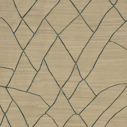 Square Machine Washable Abstract Brass Green Rug, wshabs1933