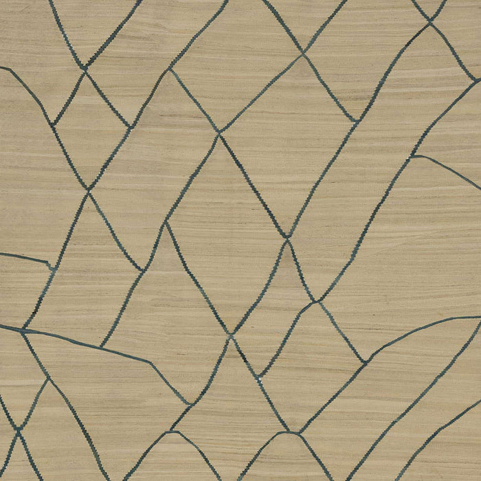 Square Machine Washable Abstract Brass Green Rug, wshabs1933