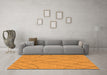 Machine Washable Solid Orange Modern Area Rugs in a Living Room, wshabs1933org