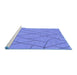 Sideview of Machine Washable Solid Blue Modern Rug, wshabs1933blu