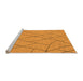 Sideview of Machine Washable Solid Orange Modern Area Rugs, wshabs1933org