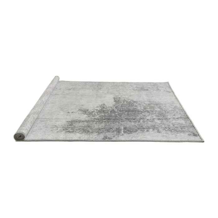 Sideview of Machine Washable Solid Gray Modern Rug, wshabs1934gry