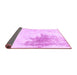 Sideview of Solid Purple Modern Rug, abs1934pur