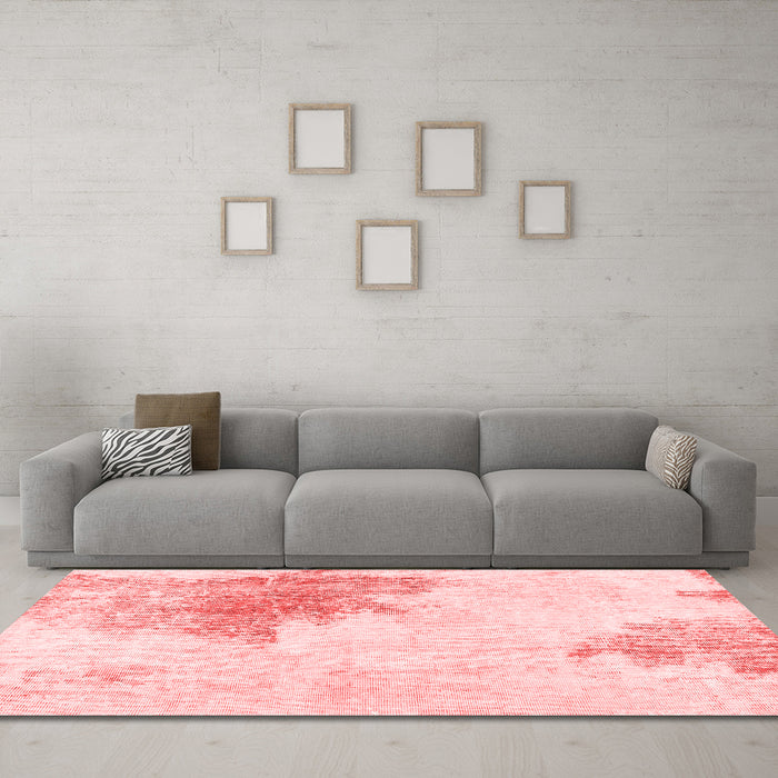 Modern Red Washable Rugs