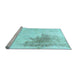 Sideview of Machine Washable Solid Light Blue Modern Rug, wshabs1934lblu