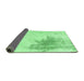 Sideview of Solid Emerald Green Modern Rug, abs1934emgrn