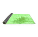 Sideview of Solid Green Modern Rug, abs1934grn