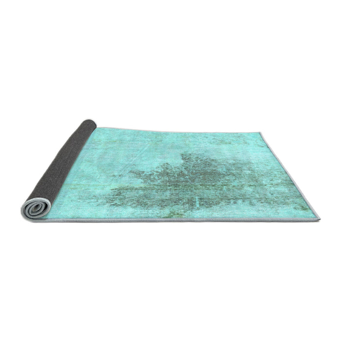 Sideview of Solid Light Blue Modern Rug, abs1934lblu