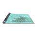 Sideview of Solid Light Blue Modern Rug, abs1934lblu