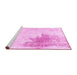 Sideview of Machine Washable Solid Pink Modern Rug, wshabs1934pnk