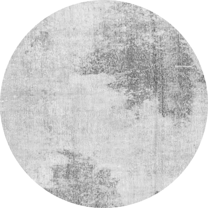 Round Solid Gray Modern Rug, abs1934gry