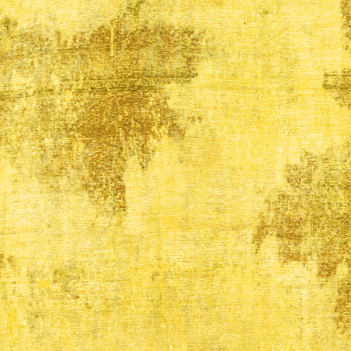 Square Solid Yellow Modern Rug, abs1934yw