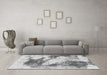 Machine Washable Abstract Gray Modern Rug in a Living Room,, wshabs1935gry