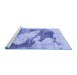 Sideview of Machine Washable Abstract Blue Modern Rug, wshabs1935blu