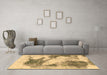 Machine Washable Abstract Brown Modern Rug in a Living Room,, wshabs1935brn