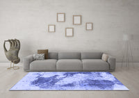 Machine Washable Abstract Blue Modern Rug, wshabs1935blu