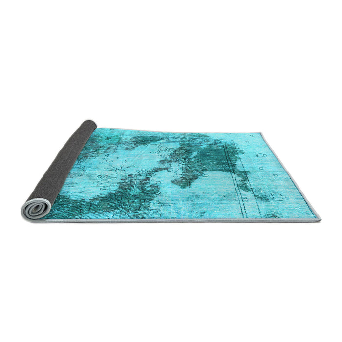 Sideview of Abstract Light Blue Modern Rug, abs1935lblu