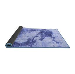 Sideview of Abstract Blue Modern Rug, abs1935blu