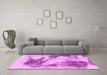 Machine Washable Abstract Pink Modern Rug in a Living Room, wshabs1935pnk