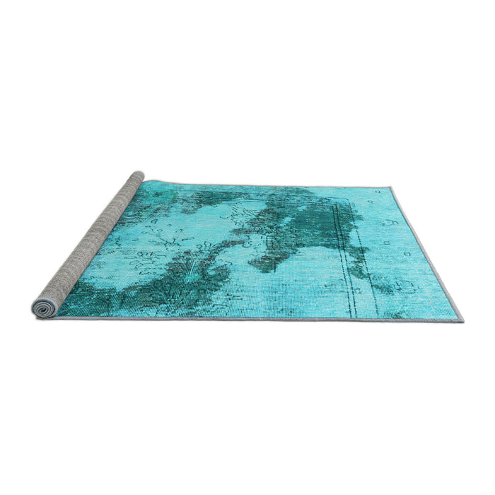 Sideview of Machine Washable Abstract Light Blue Modern Rug, wshabs1935lblu