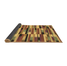 Sideview of Abstract Brown Modern Rug, abs1936brn