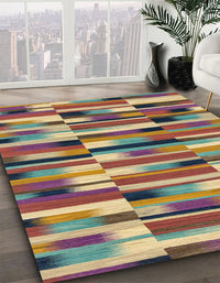 Abstract Chestnut Brown Modern Rug, abs1936