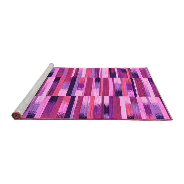 Sideview of Machine Washable Abstract Pink Modern Rug, wshabs1936pnk
