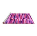 Sideview of Machine Washable Abstract Pink Modern Rug, wshabs1936pnk