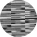 Round Machine Washable Abstract Gray Modern Rug, wshabs1936gry