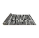 Sideview of Abstract Gray Modern Rug, abs1936gry