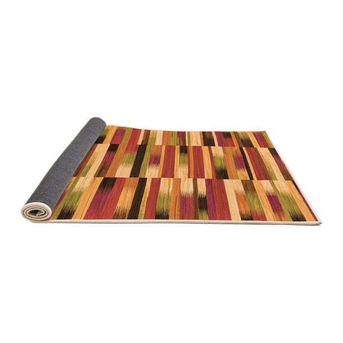 Sideview of Abstract Orange Modern Rug, abs1936org