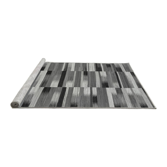Sideview of Machine Washable Abstract Gray Modern Rug, wshabs1936gry