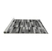 Sideview of Machine Washable Abstract Gray Modern Rug, wshabs1936gry