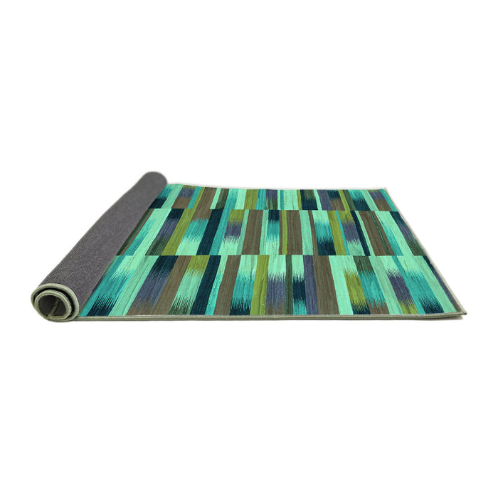 Sideview of Abstract Turquoise Modern Rug, abs1936turq