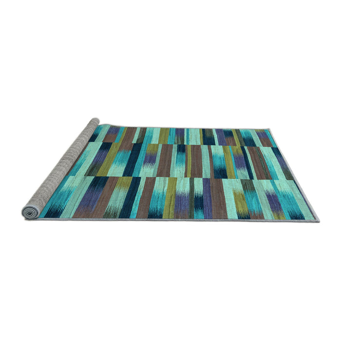 Sideview of Machine Washable Abstract Light Blue Modern Rug, wshabs1936lblu