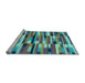 Sideview of Machine Washable Abstract Light Blue Modern Rug, wshabs1936lblu