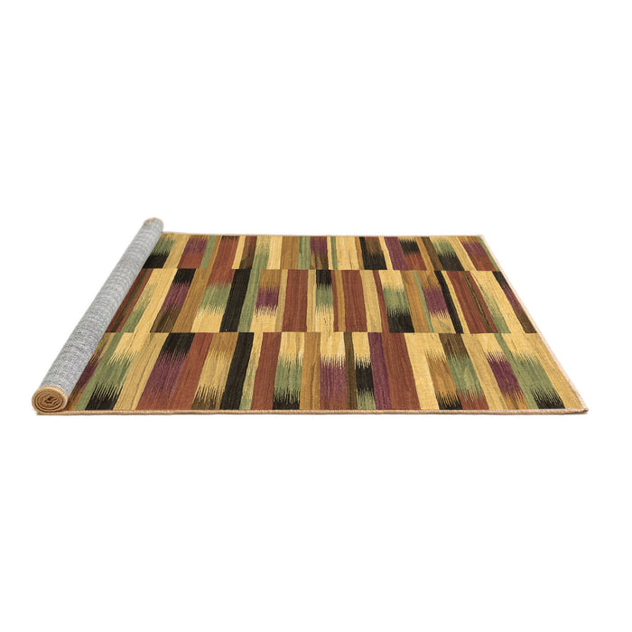 Sideview of Machine Washable Abstract Brown Modern Rug, wshabs1936brn