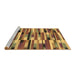 Sideview of Machine Washable Abstract Brown Modern Rug, wshabs1936brn